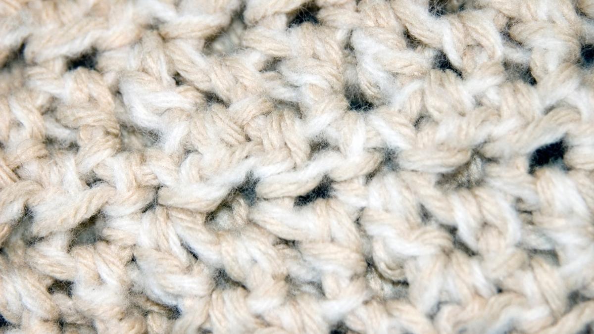 Holes in a crochet piece